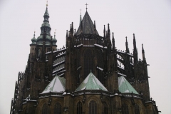 The imposing eastern faÃ§ade of St Vitas Cathedral