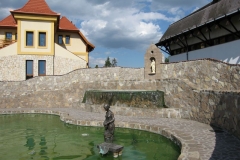 A park opposite the Aladár Bitskey swimming pool