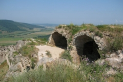The crumbling remains of the ancient castle at Sirok