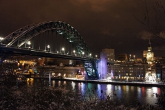 Tyne bridge at night