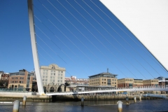 The Gateshead Millennium bridge from Gateshead