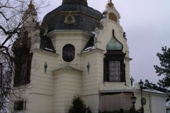 Hanavský pavilion in the snow