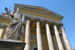 The grand façade of Eger's Basilica