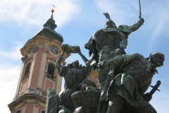 Dobó fights the Turks before the Minorite Church