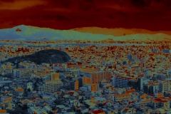 Kyoto panorama - coloured