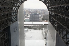 Looking down