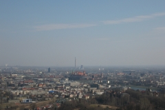 Kraków cityscape from the top of Sikornik Hill