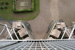 Looking down from the foof of the chapel