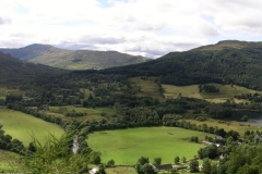 Looking down on the eastern shore of Loch Voil