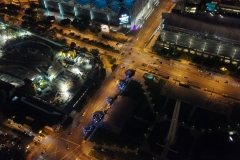 Crossroads at night